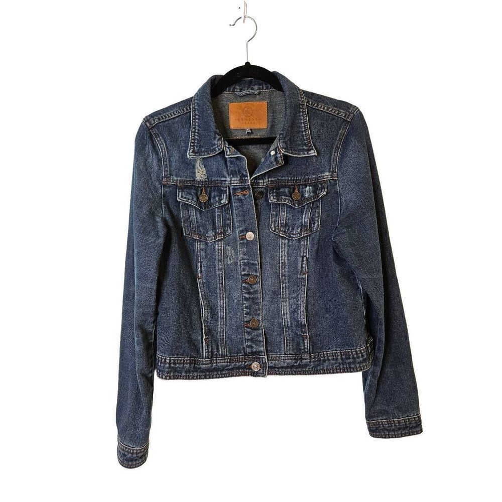 Boom Boom Jean's, distressed, denim jacket. Size M.